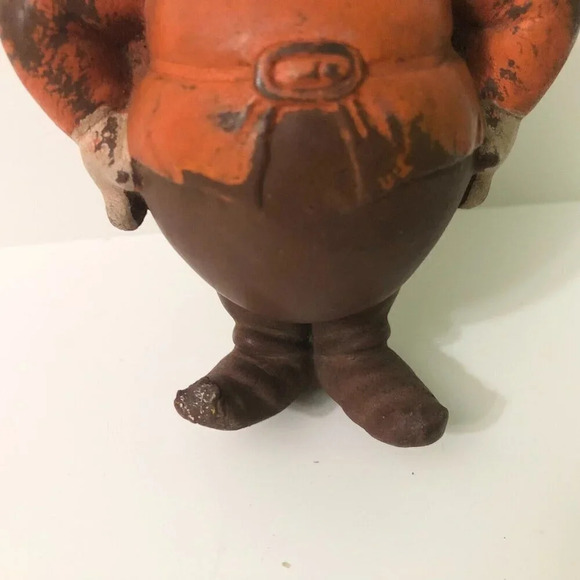 Vintage Walt Disney Snow White Dwarf Figurine Happy Sieberling Latex Figure - Picture 4 of 16